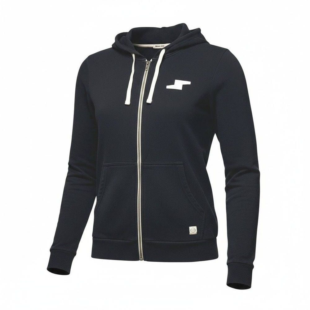 Marine‎ Layer Womens Black Zip Up Hoodie Logo Smartly.io Leadership Small